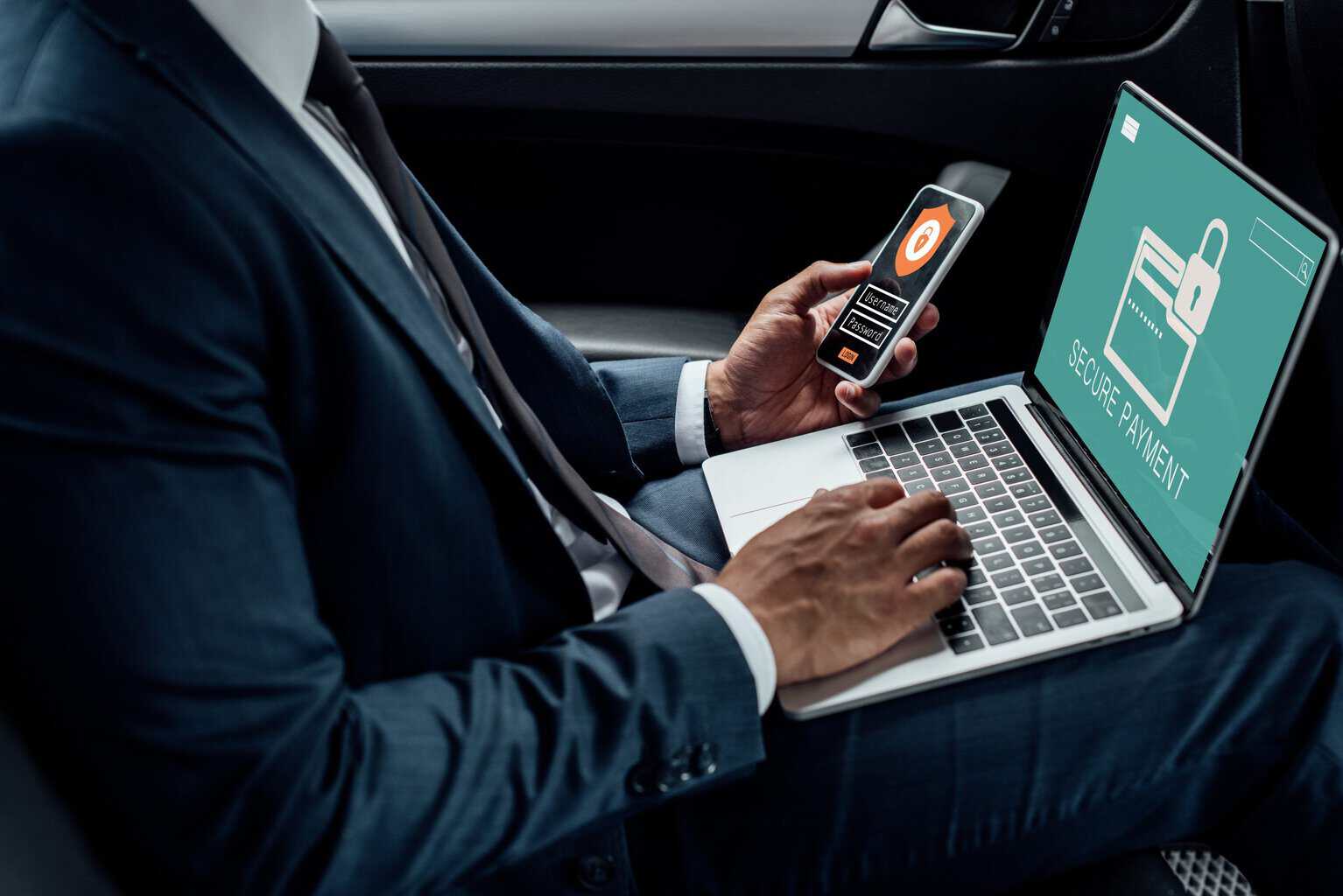 man working on a laptop