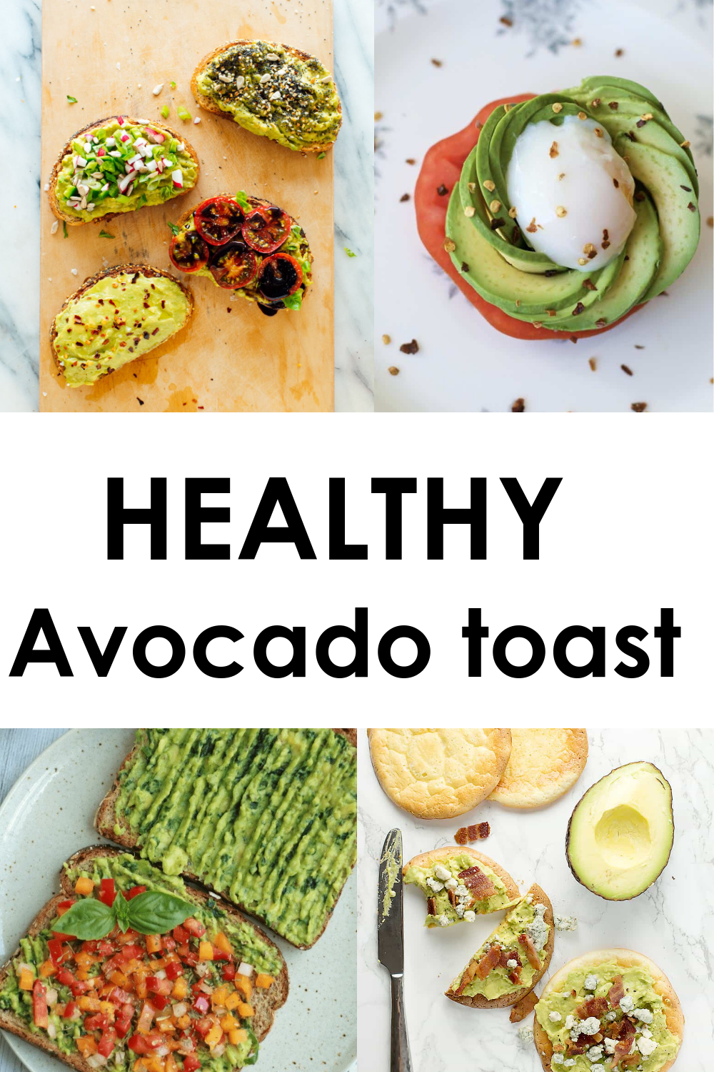 Here is an article with 15 best simple, avocado toast ideas some have eggs, others are vegan, clean eating, #avocadotoast #toast #avocado #food #lunch #dinner #breakfastideas 